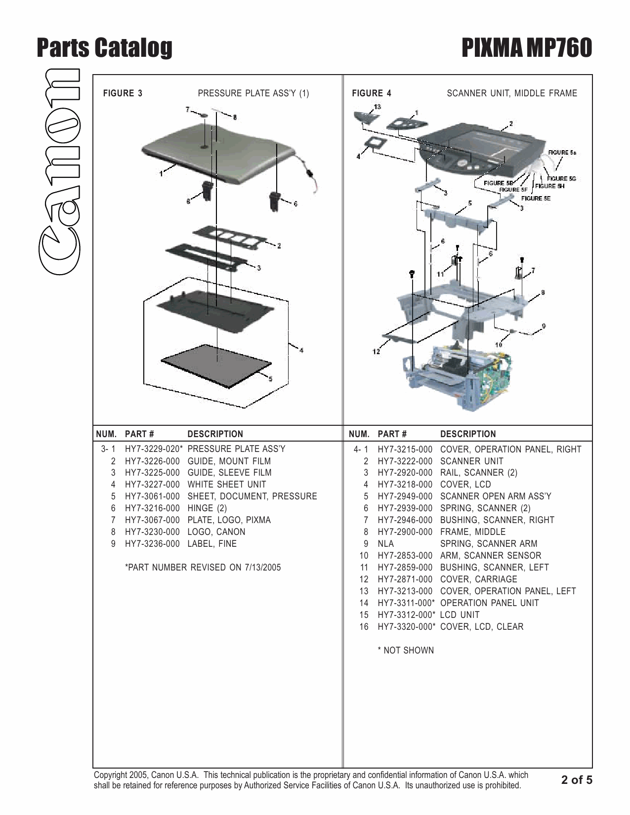 Canon PIXMA MP760 Parts Catalog Manual-3